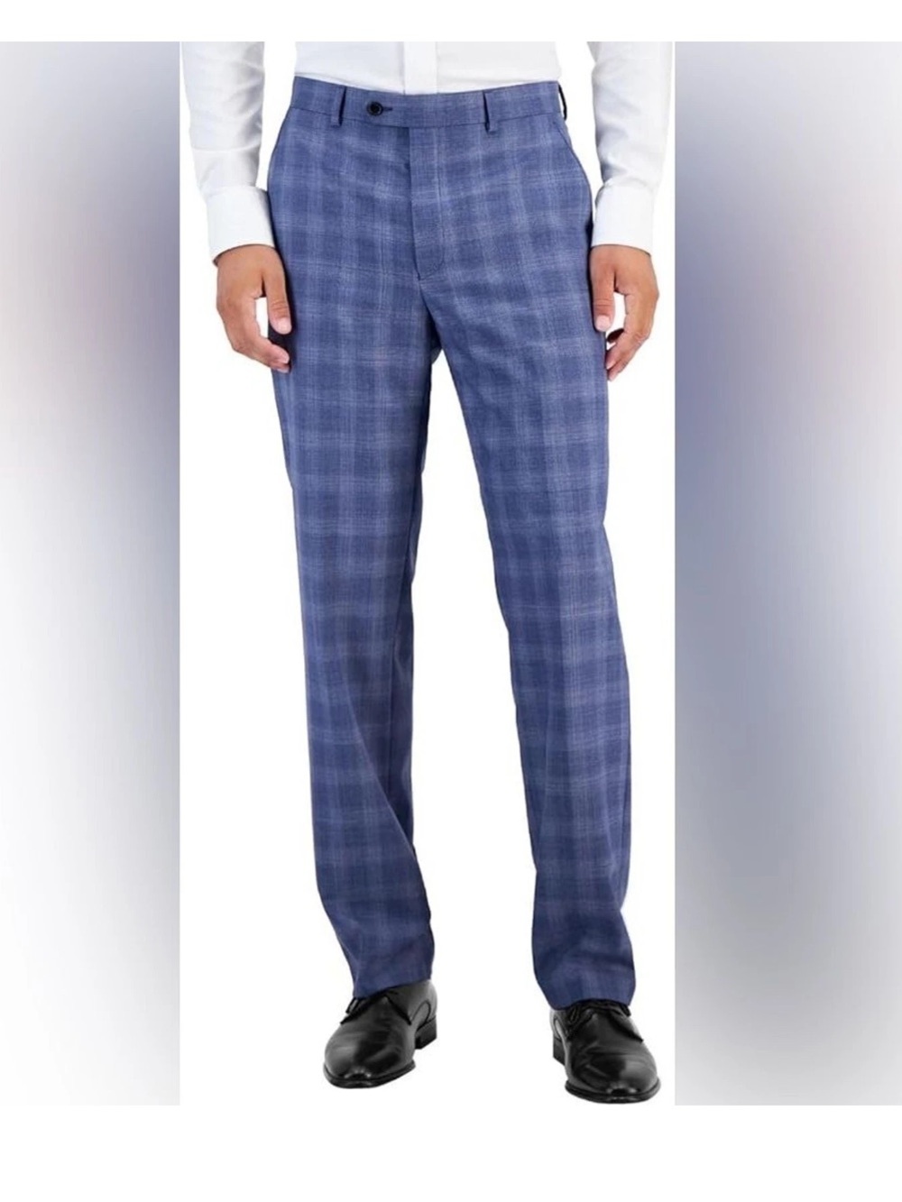 Lauren Ralph Lauren Mens 36x30  Blue Plaid Classic Fit Suit Pants Wool Blend